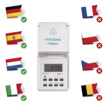 Digitalna stikalna ura tedenska IP44 P5525 schuko