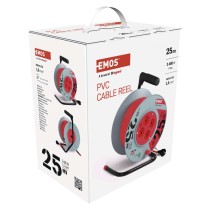 Kábeldob 25 m / 4 aljzat / narancssárga / PVC / 230 V / 1,5 mm2