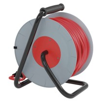 PVC Kabeltrommel – 4 Steckdosen, 40m, 2,5mm2 SCHUKO
