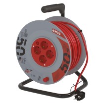 PVC Kabeltrommel – 4 Steckdosen, 50m, 1,5mm2 SCHUKO