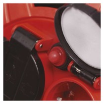 Gummi-Kabeltrommel mit LED-Strahler - 4 Steckdosen, 15m, 1,5mm2