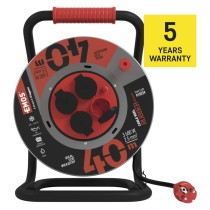 Gummi-Kabeltrommel – 4 Steckdosen, 40m, 2,5mm2  