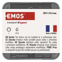 EMOS Cyklone zásuvka nástěnná IP55