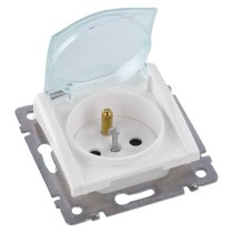 Legrand Valena zásuvka, IP44, strieborná