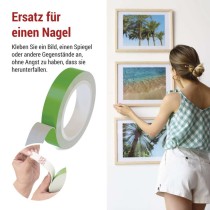  Doppelseitiges Schaumklebeband 20 mm / 3 m, grün