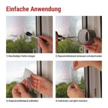 Reparaturband für Insektenschutzgitter 50 mm / 2 m, transparent