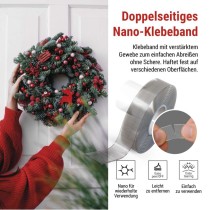  Doppelseitiges NANOGRID Klebeband 19 mm / 3 m, transparent