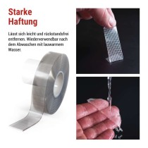  Doppelseitiges NANOGRID Klebeband 19 mm / 3 m, transparent