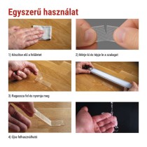  Kétoldalas NANOGRID szalag 19 mm / 3 m, átlátszó