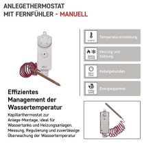 Anlege-Thermostat mit Fernfühler P5682, manuell