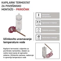 Nadometni mehanski kapilarni termostat P5682