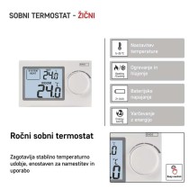 Sobni mehanski žični termostat P5604