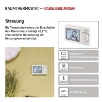 Raumthermostat P5604, manuell, verkabelt
