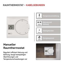 Raumthermostat P5603R, manuell, verkabelt