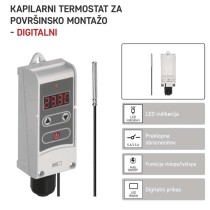 Nadometni mehanski kapilarni termostat P5684