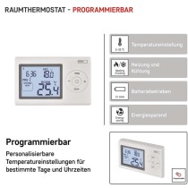 Raumthermostat P5607, programmierbar, verkabelt