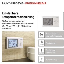 Raumthermostat P5607, programmierbar, verkabelt