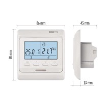 Fußbodenheizung-Thermostat P5601UF, programmierbar, verkabelt
