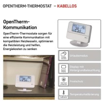 OpenTherm Raumthermostat P5616OT, programmierbar, kabellos