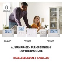 OpenTherm Raumthermostat P5616OT, programmierbar, kabellos