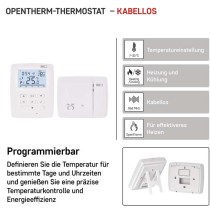 OpenTherm Raumthermostat P5611OT, programmierbar, kabellos