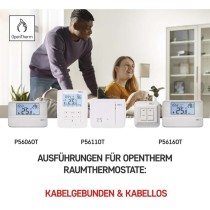 OpenTherm Raumthermostat P5611OT, programmierbar, kabellos