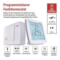 OpenTherm Raumthermostat P56A11, programmierbar, kabellos