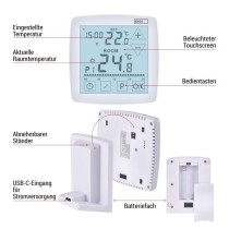 OpenTherm Raumthermostat P56A11, programmierbar, kabellos
