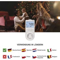 2in1 Steckdosenthermostat mit digitaler Zeitschaltuhr, schuko