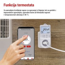 GoSmart Termostat za vtičnico s funkcijo digitalnega časovnika 2v1, schuko, WiFi