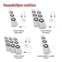 Ventilator za radiator MONO, bele barve