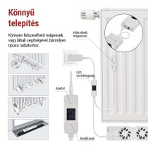 Radiátor fűtéserősítő ventilátor szett - TRIO, fehér