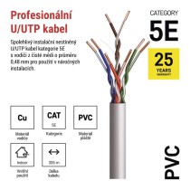 Datový kabel UTP CAT 5E, 305m