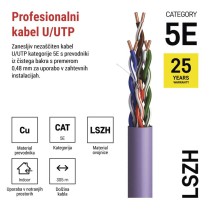 Kabel UTP CAT5E LSZH 305M