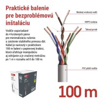 Datový kábel UTP 5E, 100m