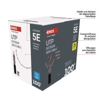 Datenkabel UTP 5E, outdoor, 100m