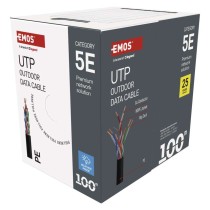 EMOS UTP kábel CAT 5E , outdoor, 100m
