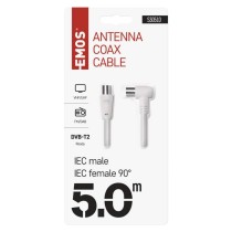 EMOS Antenna koax kábel 90° 5m