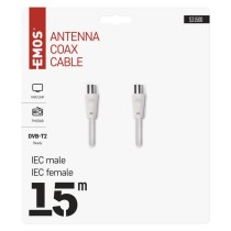 Antennen-Koaxialkabel, geschirmt 15m – gerader Stecker