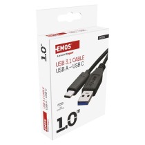 Töltő- és adatkábel USB-A 3.0 / USB-C 3.1, 1 m, fekete