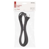 Flexo zsinór gumi/neoprén 2×1mm2, 3m, fekete