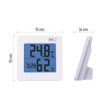 Digitales Thermometer mit Hygrometer, Funk-Sensor, Wecker, Datum E0114