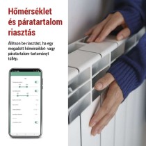 GoSmart digitális vezeték nélküli hőmérő, páratartalom-mérővel, dátum, ZigBee EGS0101