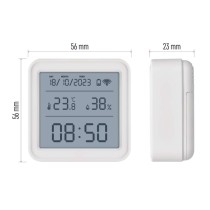 GoSmart Digitales Thermometer mit Hygrometer, Funk-Sensor, Datum, ZigBee EGS0101
