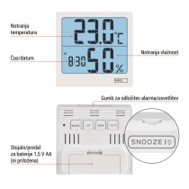 Termometer s prikazom vlage E0114N