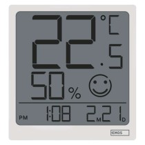 Digitales Thermometer mit Hygrometer, Funk-Sensor, Datum E0522