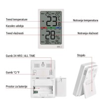 Digitalni notranji termometer s hidrometrom E0558