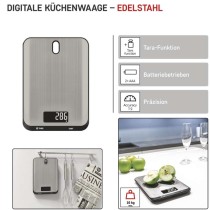 Digitální kuchyňská váha EV026, stříbrná