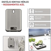 Digitální kuchyňská váha EV026, stříbrná