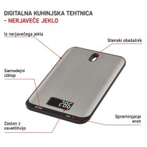 Digitální kuchyňská váha EV026, stříbrná